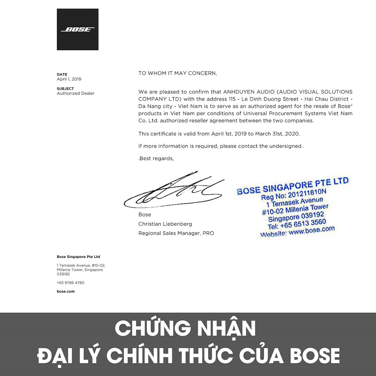 AnhDuyen Audio - đại lý chính thức của Bose tại Việt Nam