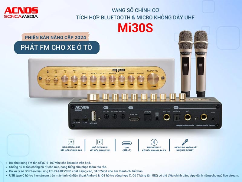 Vang số cơ chỉnh cơ Acnos MI30S ver 2024 chính hãng giá rẻ