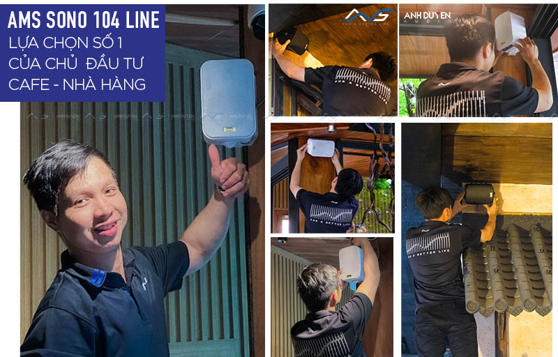Loa cafe nhà hàng Đà nẵng - Loa AMS Sono 14 Line - anhduyen audio
