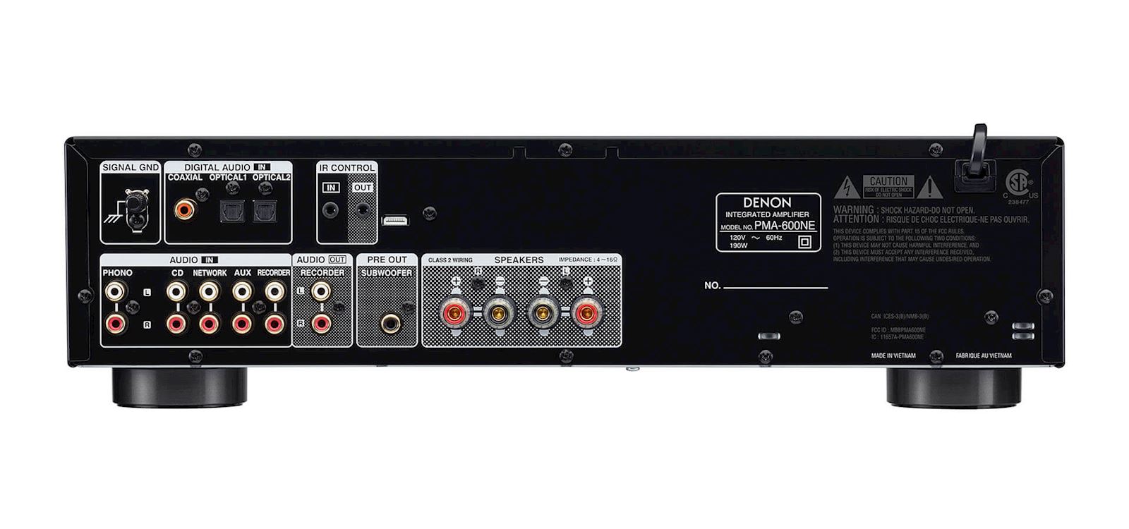 Thiết kế phía sau của Ampli Denon PMA 600-NE - AnhDuyen Audio