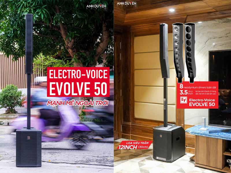loa di động chuyên nghiệp electro voice evolve 50 chính hãng mua ở đâu