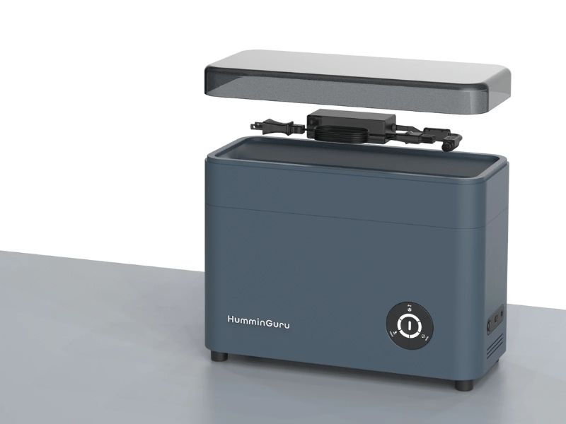 Máy làm sạch đĩa than siêu âm Humminguru Ultrasonic Vinyl Record Cleaner Bundle With 7″ + 10″ Record Adapters sở hữu thiết kế hiện đại