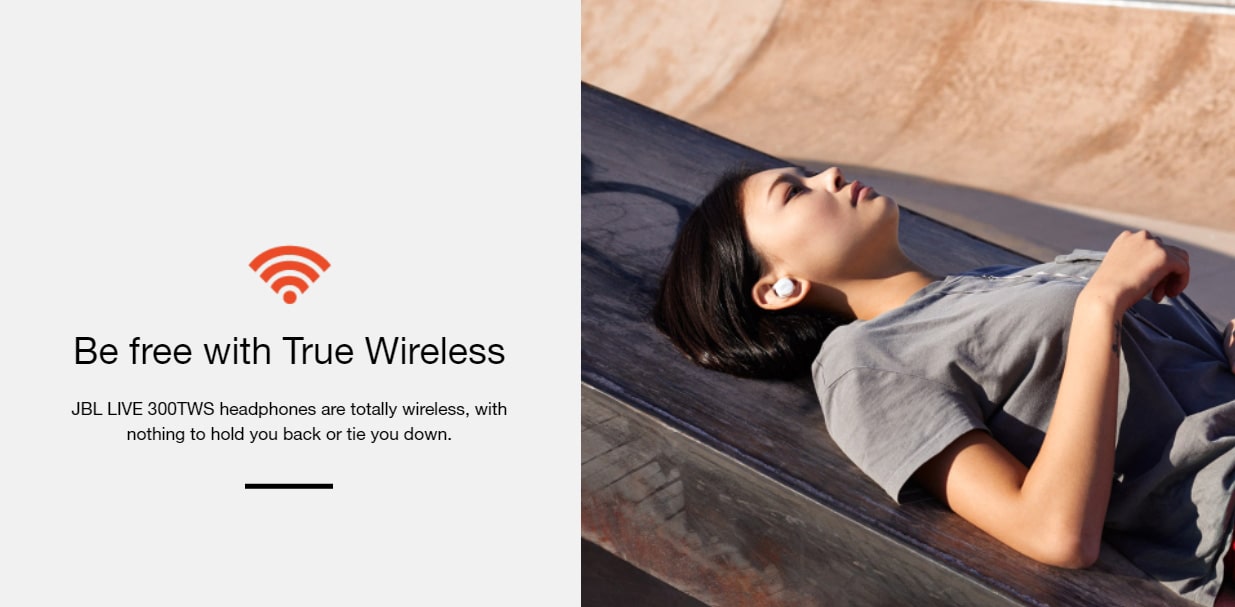 Tai nghe True Wireless JBL LIVE 300TWS kết nối dễ dàng