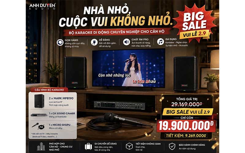 Dàn karaoke Mark MPB 190 Châu Âu Chính Hãng giá tốt