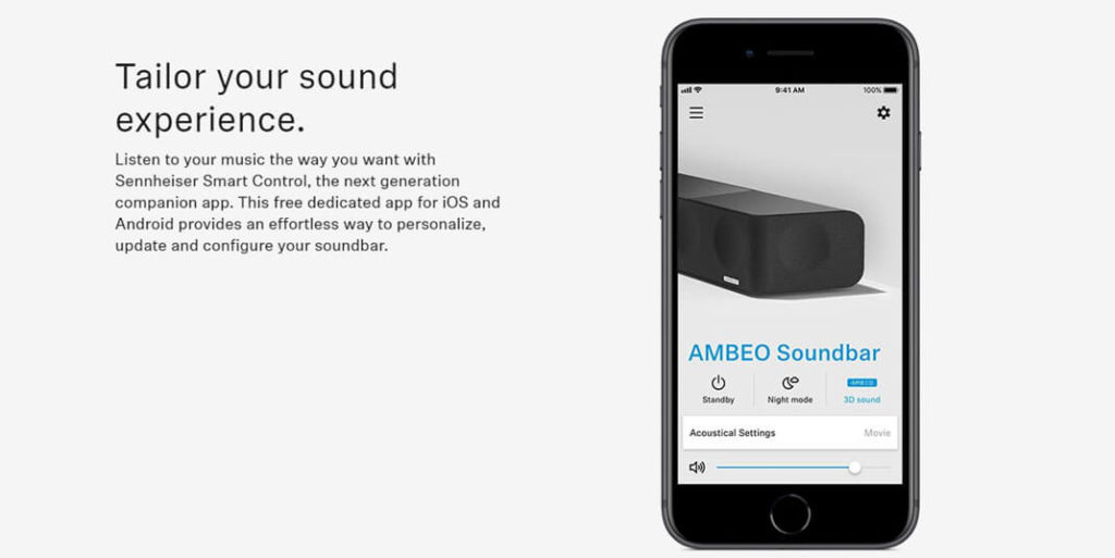 Smart Control App của Sennheiser AMBEO Soundbar 