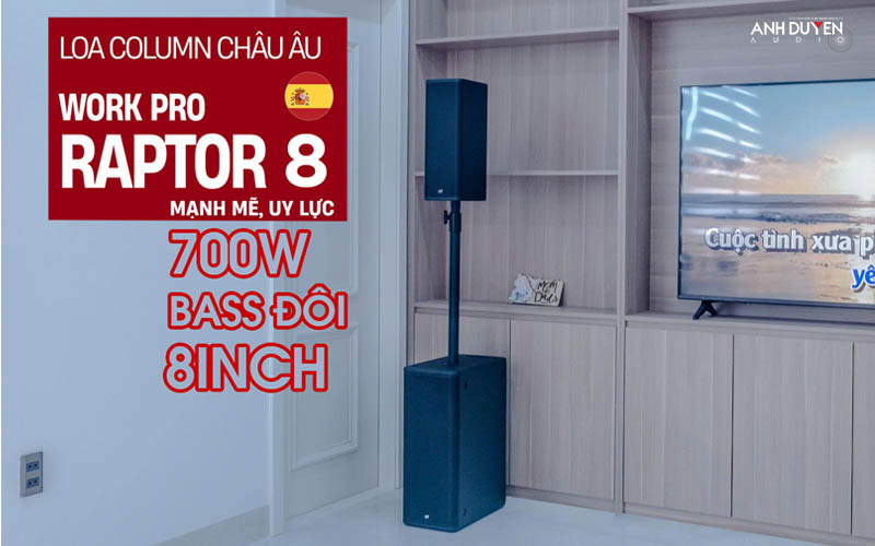 bộ dàn karaoke cao cấp work pro raptor 8 chính hẫng
