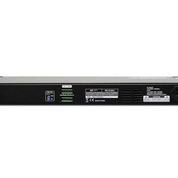 Các đầu vào và đầu ra của PA 2120 L được kết nối qua các chân Euroblock