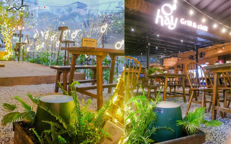 Work Pro NGS 80L lắp đặt không gian sân vườn nhà hàng