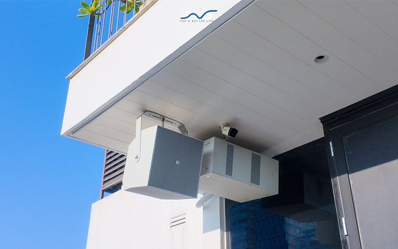 hệ thống âm thanh work pro arena 12cx harbour rooftop và Arena 28S