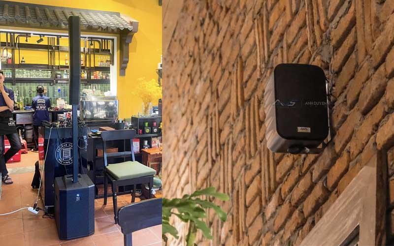 hệ thống âm thanh cafe Cậu Huân Coffee