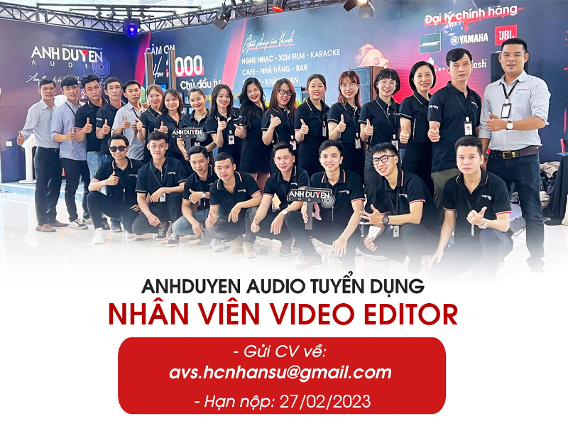 AnhDuyen Audio tuyển dụng nhân viên Editor